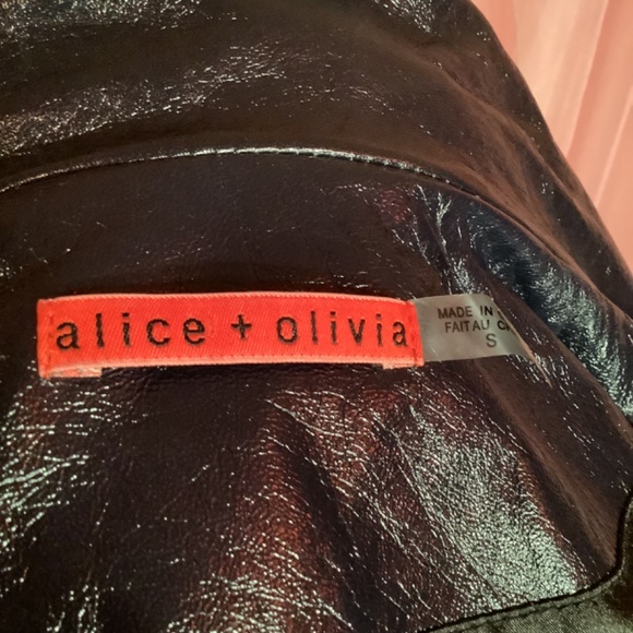 Alice + Olivia Patent Leather Jacket - Picture 8 of 10